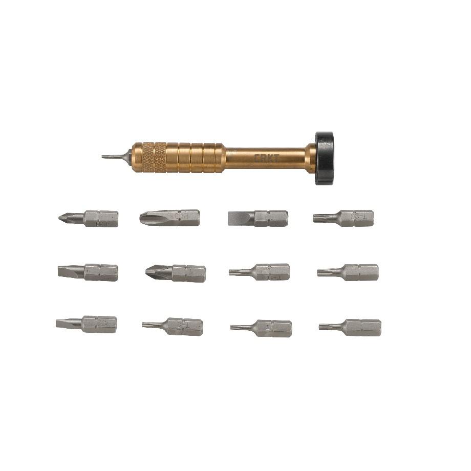 CRKT Hex Bit Driver Leather Tool Roll Picture of Columbia River Knife & Tool HEX BIT DRIVER LEATHER TOOL ROLL