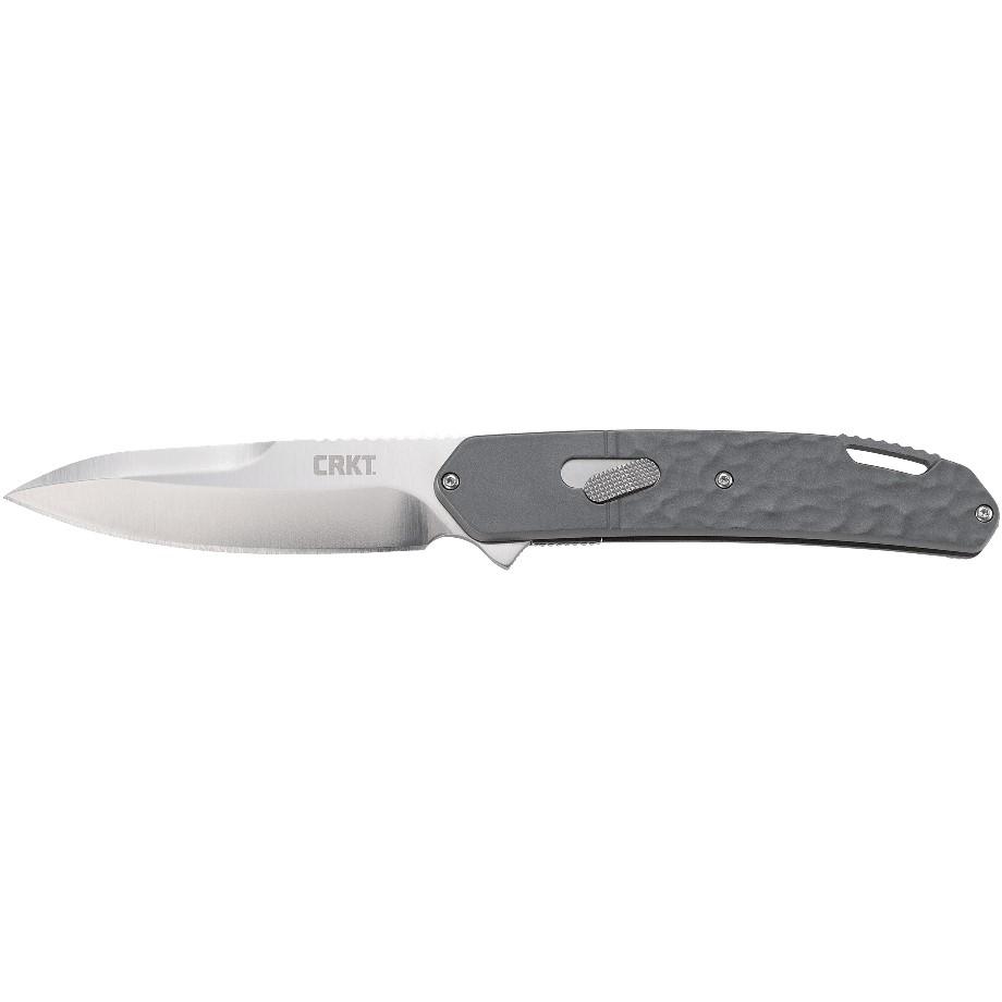 CRKT Bona Fide Silver Folding Knife 3 3/5" Blade Grey Picture of Columbia River Knife & Tool BONA FIDE SILVER