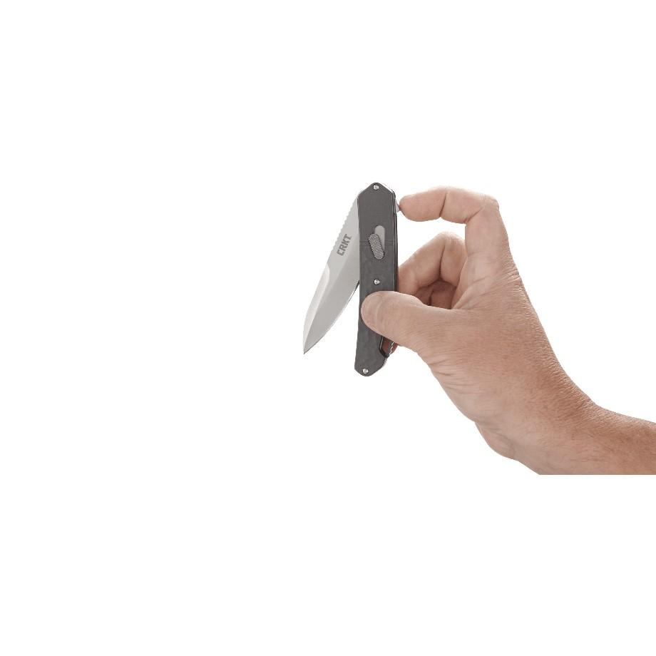 CRKT Bona Fide Silver Folding Knife 3 3/5" Blade Grey Picture of Columbia River Knife & Tool BONA FIDE SILVER