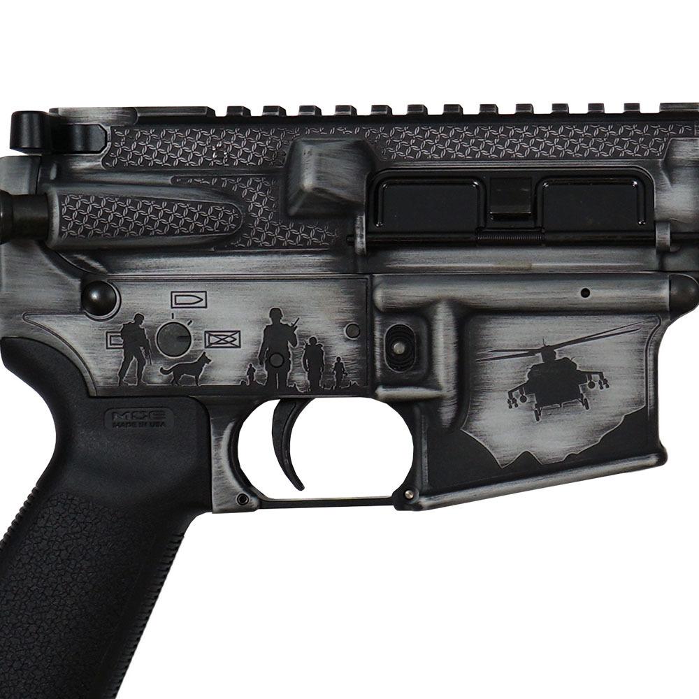 Shark Coast Tactical "Armed Forces Grey" AR-15 Rifle 5.56mm 30rd Magazine 16" Barrel 15" MLOK Handguard Picture of Shark Coast Tactical Armed Forces AR Military Grey AR 556