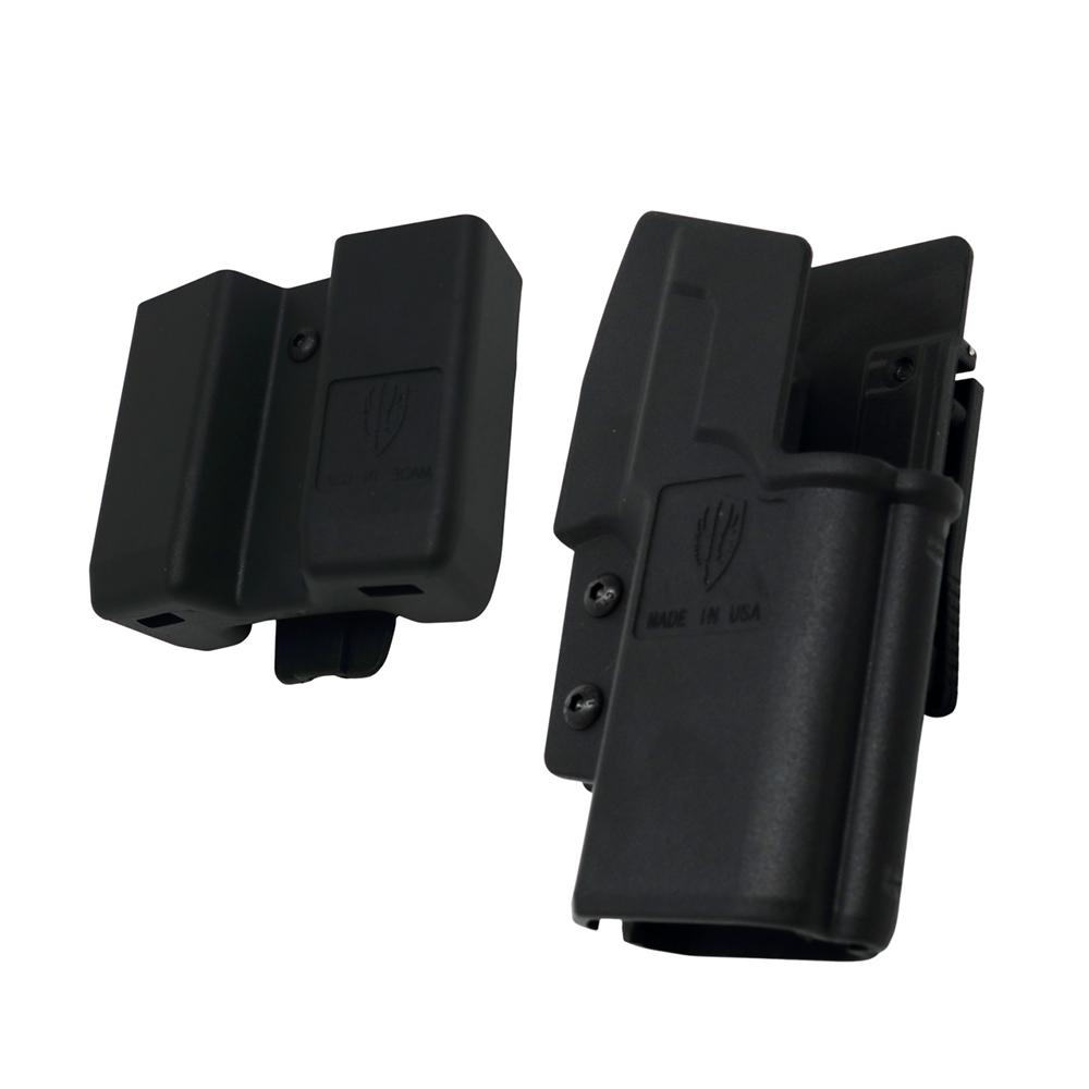 ProMag Archangel OWB Holster and Magazine Holster for 1911 Black RH Picture of Promag Mfg. Inc. PRO MAG ARCHANGEL 1911 GOV MDL OWB HLSTR/MAG CARRIER BLK PLYMR