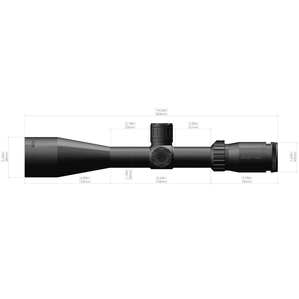 ZeroTech Trace Rifle Scope 4.5-27x50 30mm SFP R3 MOA Black Picture of ZeroTech Trace Riflescope 4.5-27x50 R3 MOA 30mm