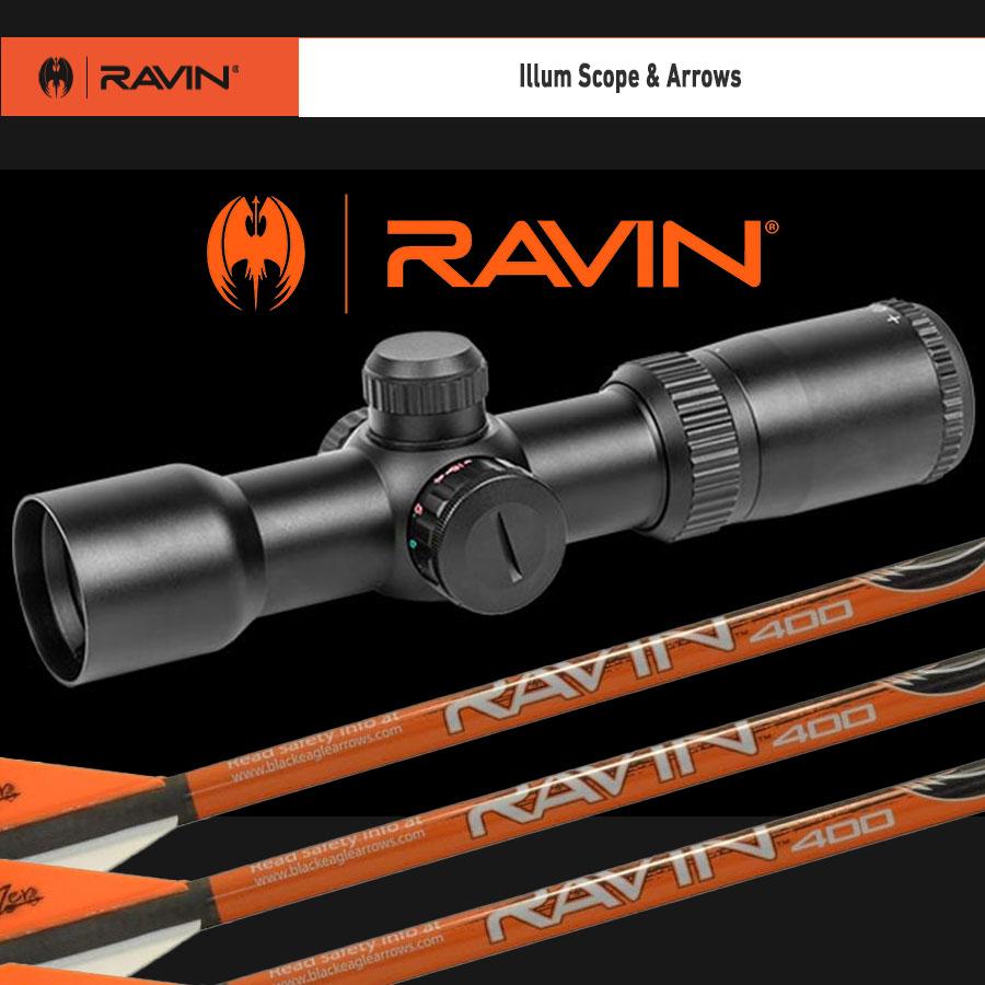 Ravin R29X Crossbow Package with Illum Scope & Arrows Draw Handle Black Picture of Ravin Crossbows Ravin R29X Black