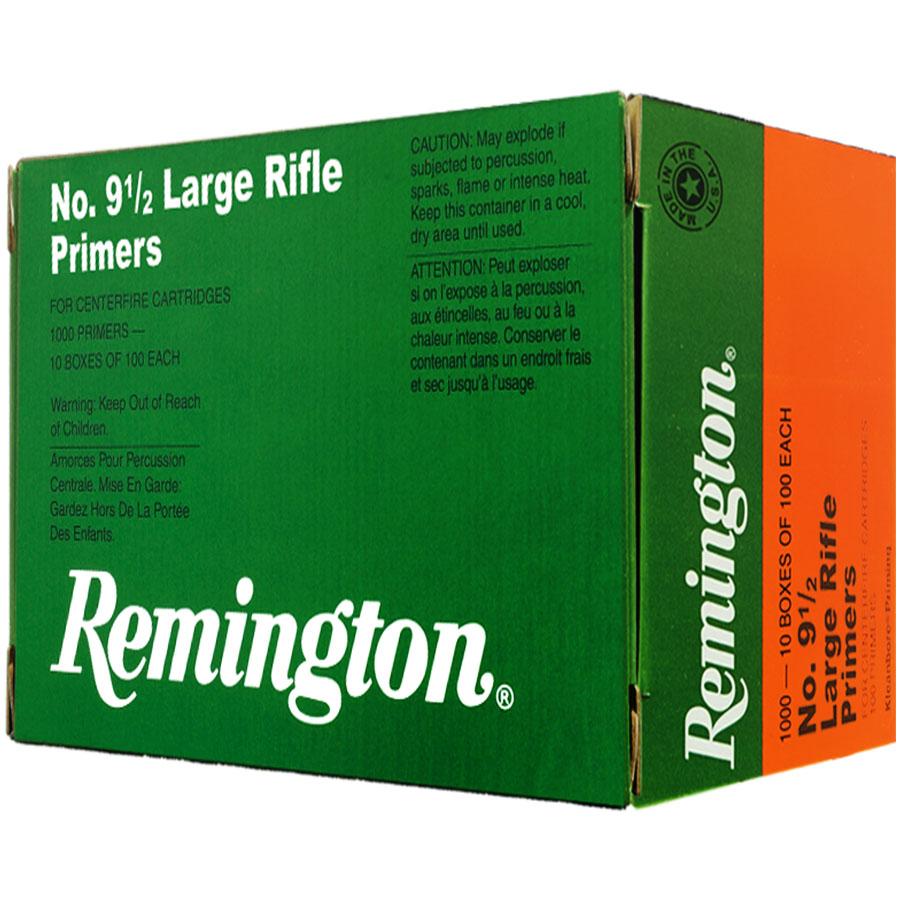 Remington Centerfire Primers-9-1/2 Large Rifle 1000/ct Picture of Remington Bulk Components REMINGTON PRIMER 9-1/2 LARGE RIFLE 1000/CT