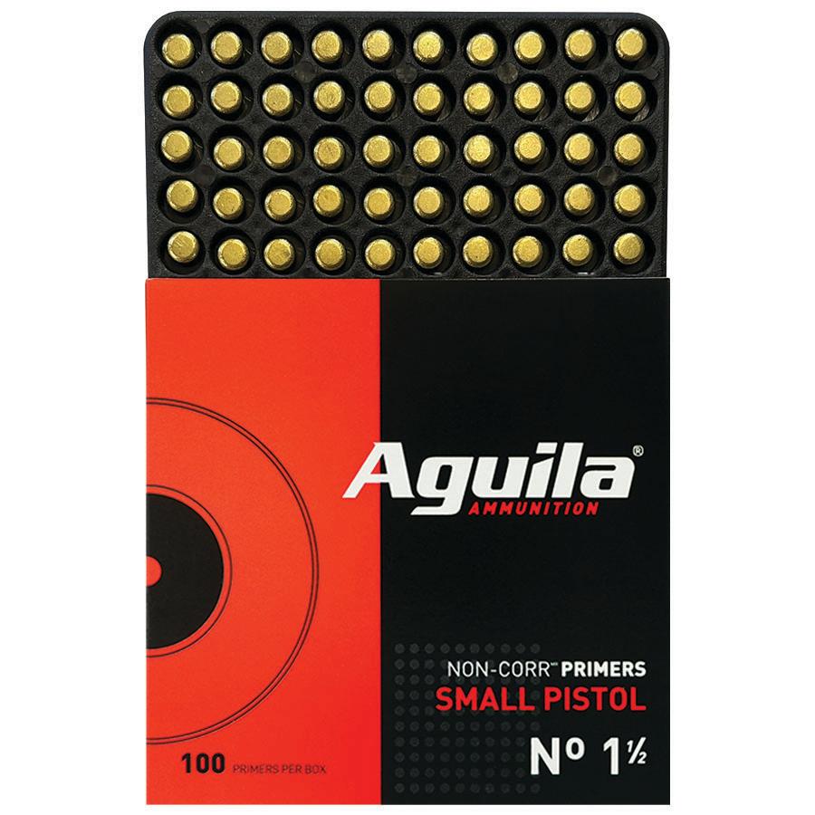 Aguila Small Pistol Primers No. 1 -1/2 1000/ct (Box) Picture of TXAT - DBA Aguila Ammunition Small Pistol Primers No. 1 -1/2 1000/box