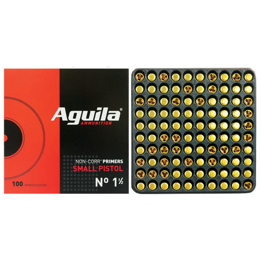 Aguila Small Pistol Primers No. 1 -1/2 1000/ct (Box) Picture of TXAT - DBA Aguila Ammunition Small Pistol Primers No. 1 -1/2 1000/box