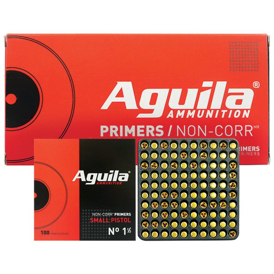 Aguila Small Pistol Primers No. 1 -1/2 1000/ct (Box) Picture of TXAT - DBA Aguila Ammunition Small Pistol Primers No. 1 -1/2 1000/box