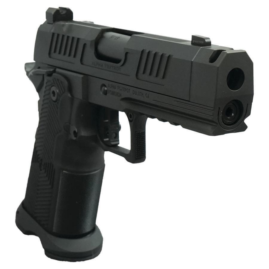 Alpha Foxtrot AF1911-Romulus Handgun 9mm Luger 17rd (1) & 20rd (1) Magazine 3.5" Compensated Threaded Barrel Black RMSC Cut Picture of Alpha Foxtrot Alpha Foxtrot AF1911-ROMULUS 9mm DLC 3.5" COMP RMSC Cut