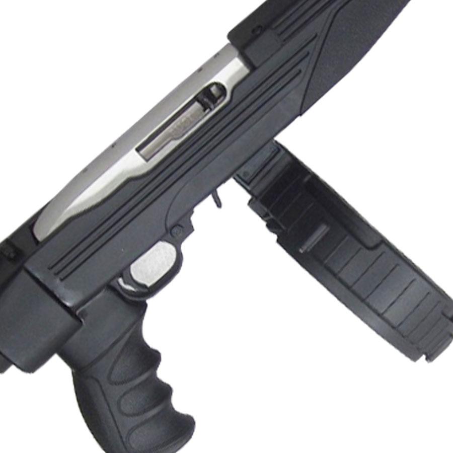 ATI German Sports Rotary Rifle Magazine Drum Ruger 10/22 .22 LR Black Polymer 110/rd Picture of American Tactical Inc-ATI ATI GSG ROTARY MAGAZINE 22LR 110-RD FITS RUGER 10/22