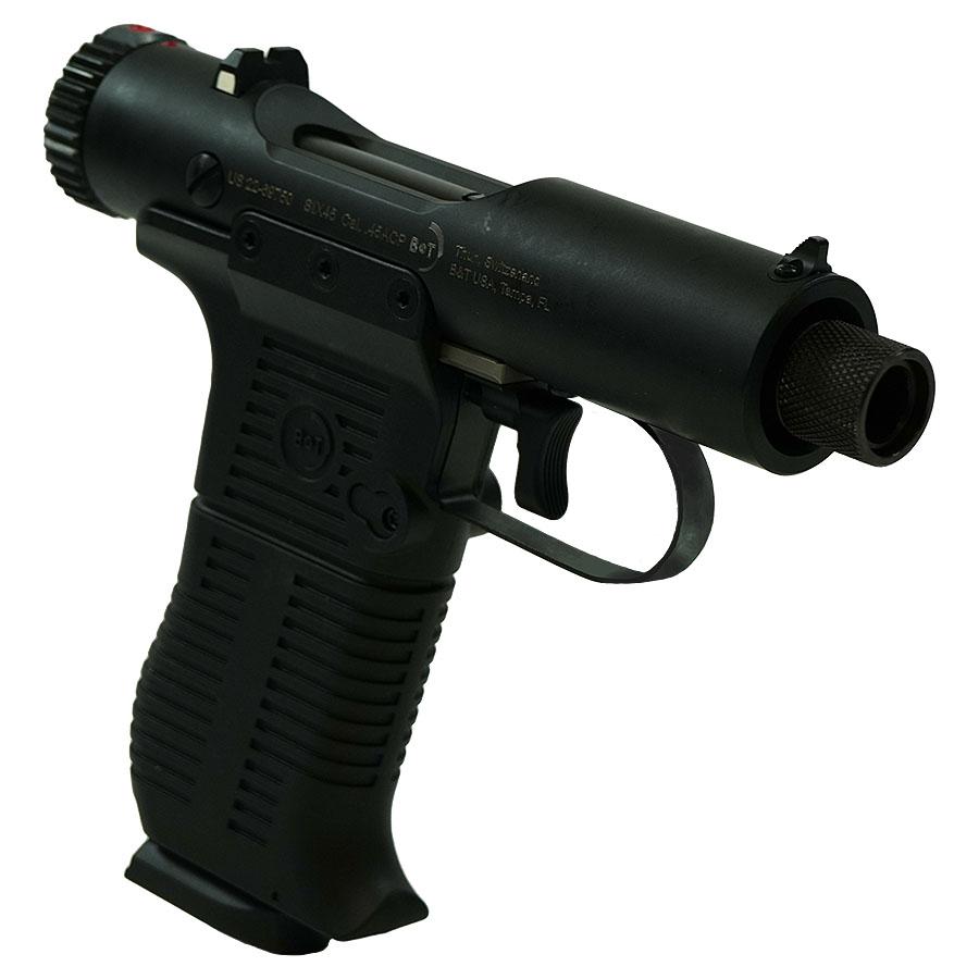 B&T Six45 Bolt Action Handgun .45 ACP 8rd Magazine 3.5" Barrel Black Suppressor Sold Separately Picture of B&T USA B&T Six45 Bolt Action Pistol 45ACP (see KHSD122951US for suppressor)