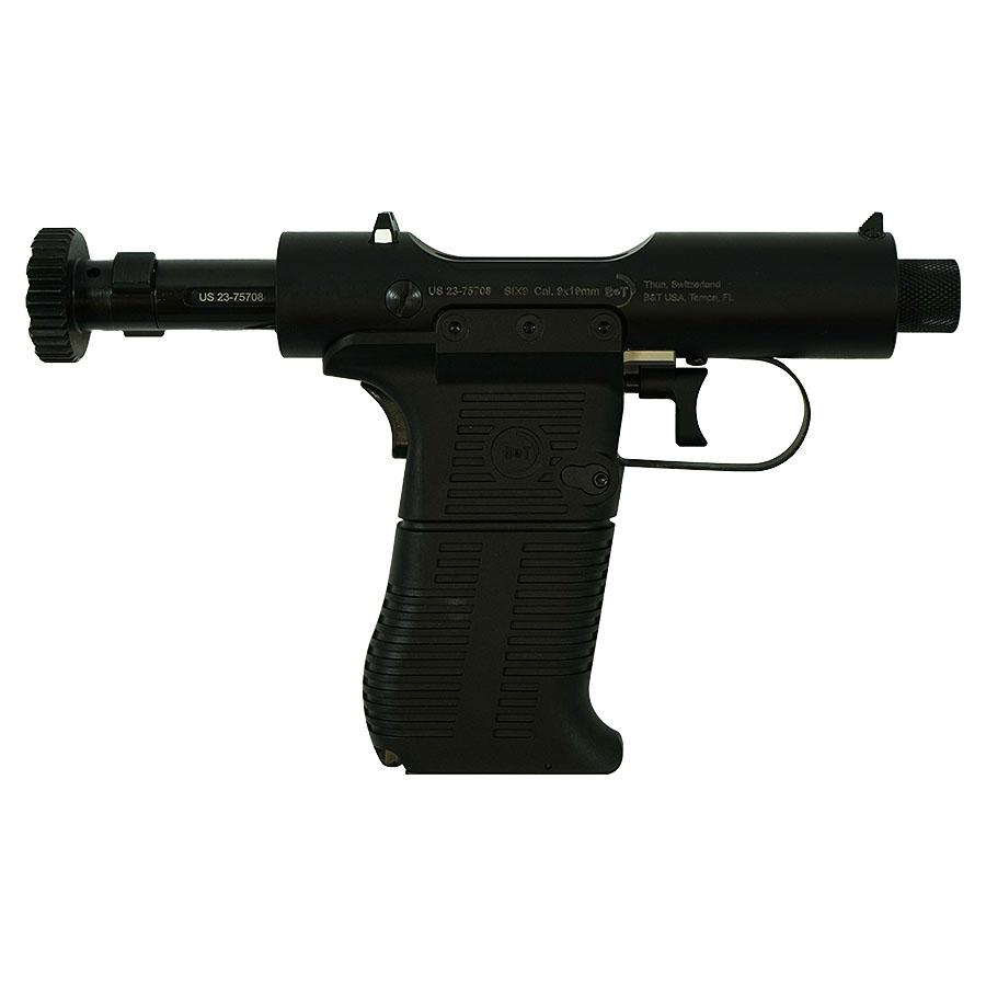 B&T Six9 Bolt Action Handgun 9mm Luger 9rd Magazine (1) 3.5" Barrel Black Suppressor Sold Separately Picture of B&T USA B&T Six9 Bolt Action Pistol 9mm (see KHSD122950US for suppressor)