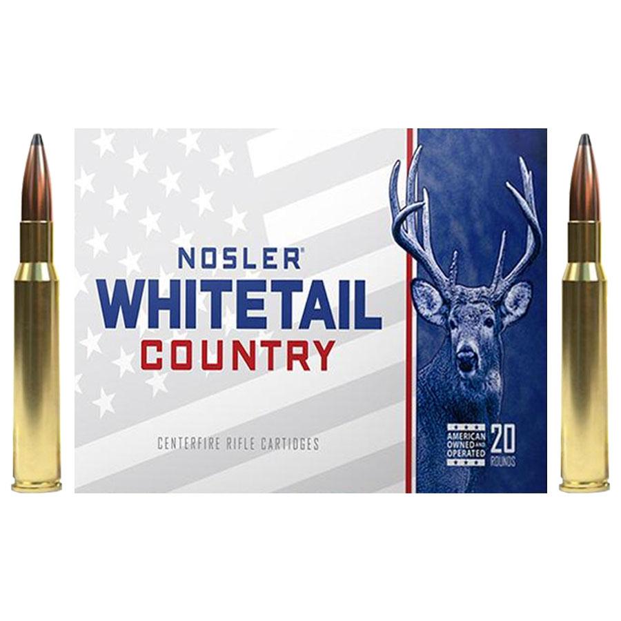 Nosler Whitetail Country Rifle Ammunition .30-06 Sprg 165gr SP 2900 fps 20/ct Picture of Nosler Bullets Inc. Nosler WCA-30-06 Sprg 165g SB SP (20ct) Ammo