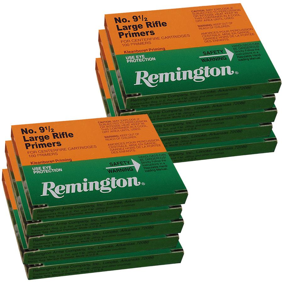 Remington Centerfire Primers-9-1/2 Large Rifle 1000/ct Picture of Remington Bulk Components REMINGTON PRIMER 9-1/2 LARGE RIFLE 1000/CT
