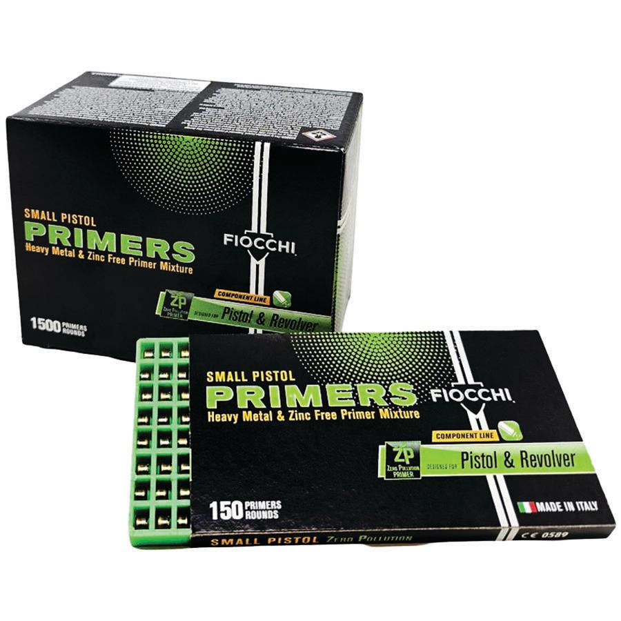 Fiocchi Zero Pollution Small Pistol Primers 1500/ct Picture of Fiocchi Ammunition Fiocchi Zero Pollution Small Pistol Primers 1500 per Box