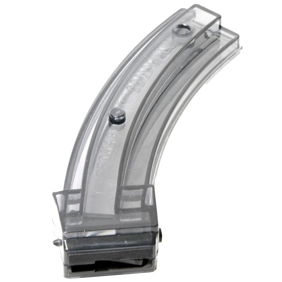 ProMag Ruger 10/22 Magazine .22 Magnum Smoke Polymer 23/rd Picture of Promag Mfg. Inc. PROMAG RUGER 10/22* .22 MAGNUM 23RD SMOKE POLYMER MAGAZINE