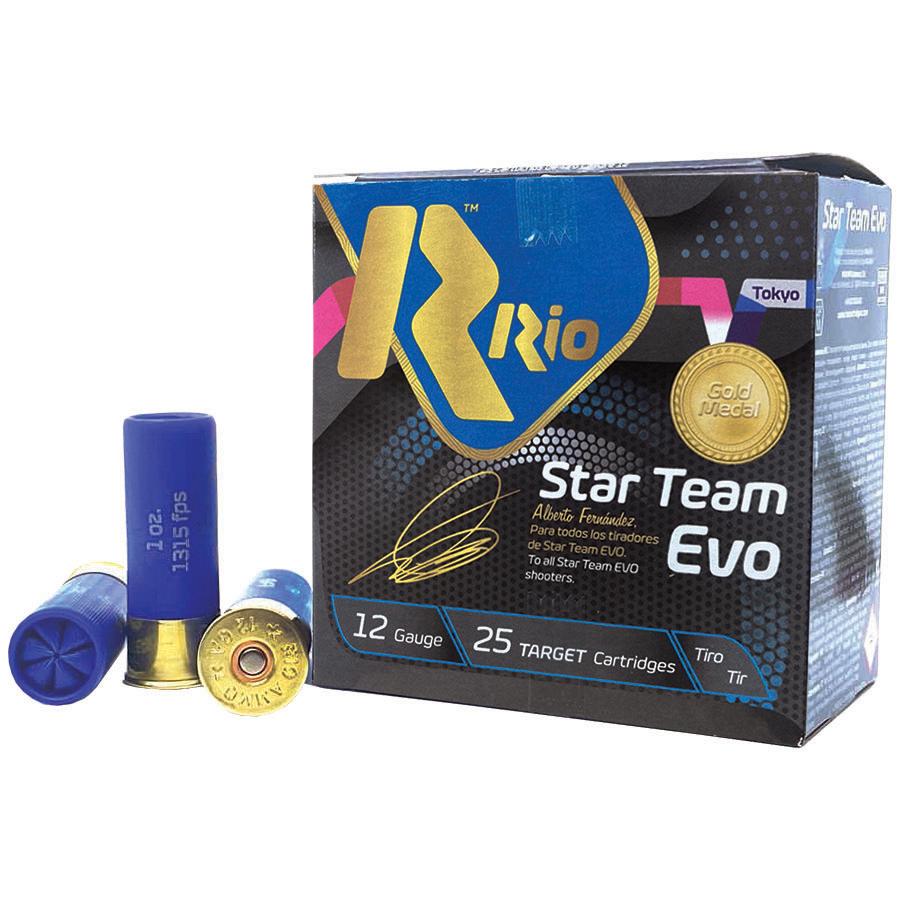 Rio Star Team Evo 28 HV Shotshells 12 ga 2-3/4" 1 oz 1315 fps #7.5 25/ct Picture of Rio Outdoors Corp Star Team EVO 28 HV 12ga 2-3/4" 1315fps 1oz #7.5