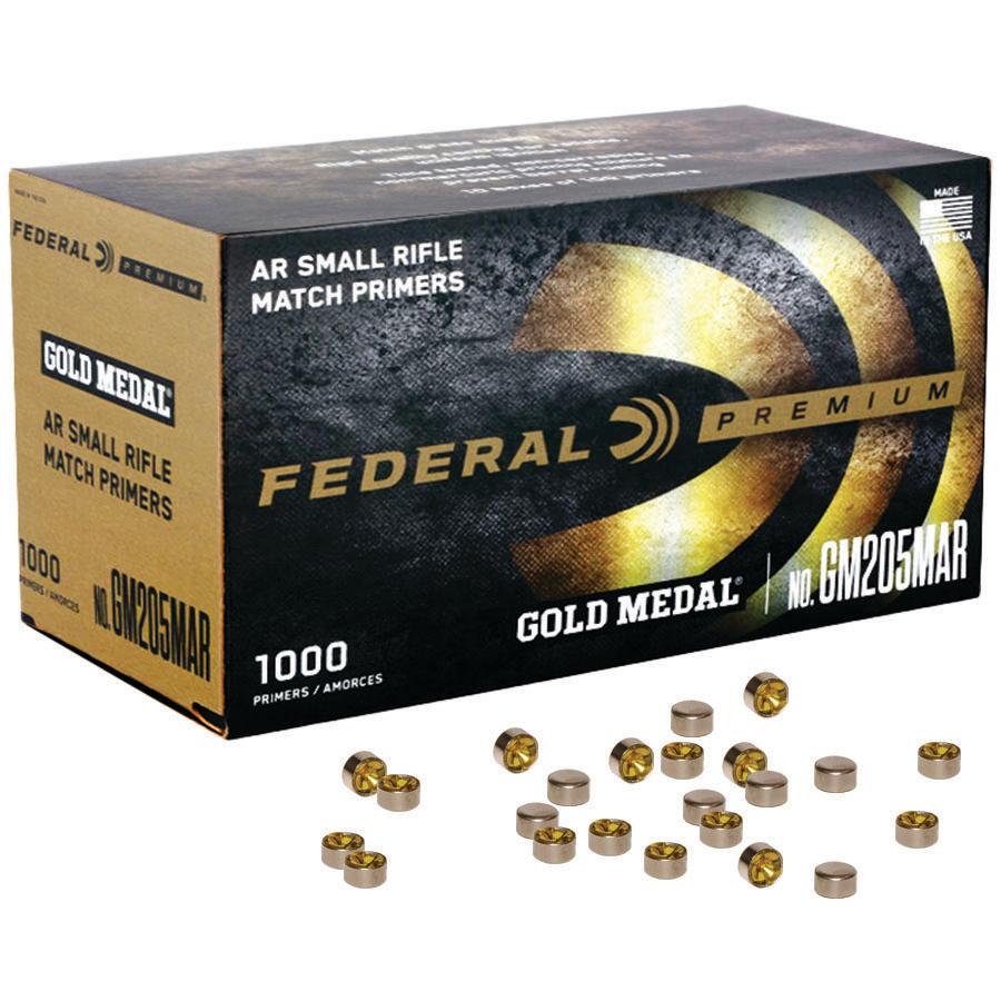 Federal Premium Gold Medal Centerfire Primers AR Small Rifle Match 1000/ct