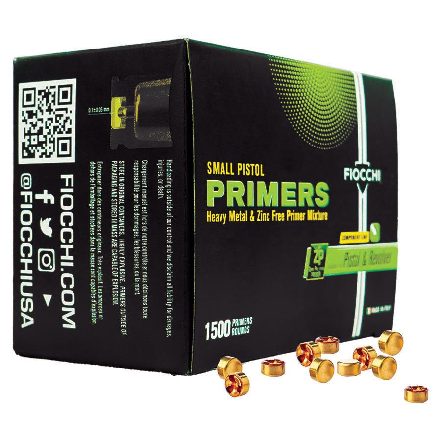 Fiocchi Zero Pollution Small Pistol Primers 1500/ct Picture of Fiocchi Ammunition Fiocchi Zero Pollution Small Pistol Primers 1500 per Box