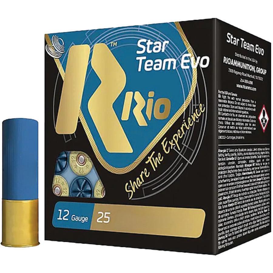 Rio Star Team 12 ga 2-3/4" 1 oz 1280 fps #7.5 25/ct Picture of Rio Outdoors Corp Star Team EVO 12GA 2 3/4" MAX 1oz #7.5 1280 FPS