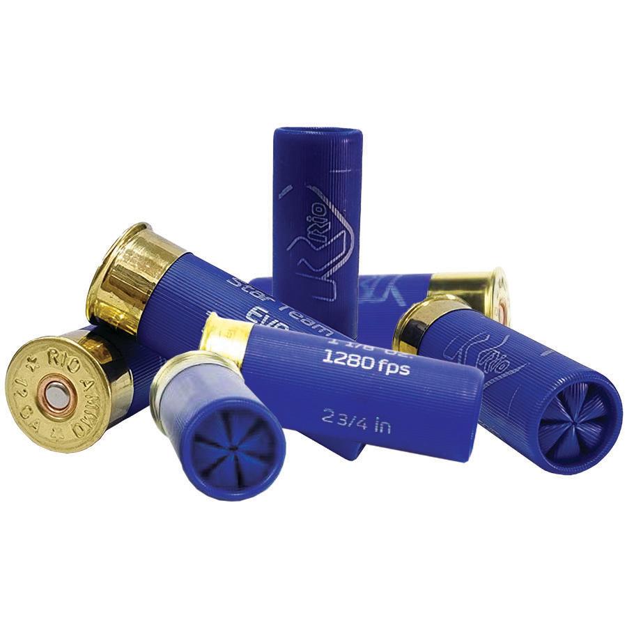 Rio Star Team 12 ga 2-3/4" 1 oz 1280 fps #7.5 25/ct Picture of Rio Outdoors Corp Star Team EVO 12GA 2 3/4" MAX 1oz #7.5 1280 FPS