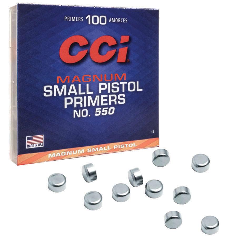 CCI Standard Primers #550 Magnum Small Pistol 1000/ct Picture of Cci CCI #550 MAG SMALL PISTOL PRIMER 1000CT