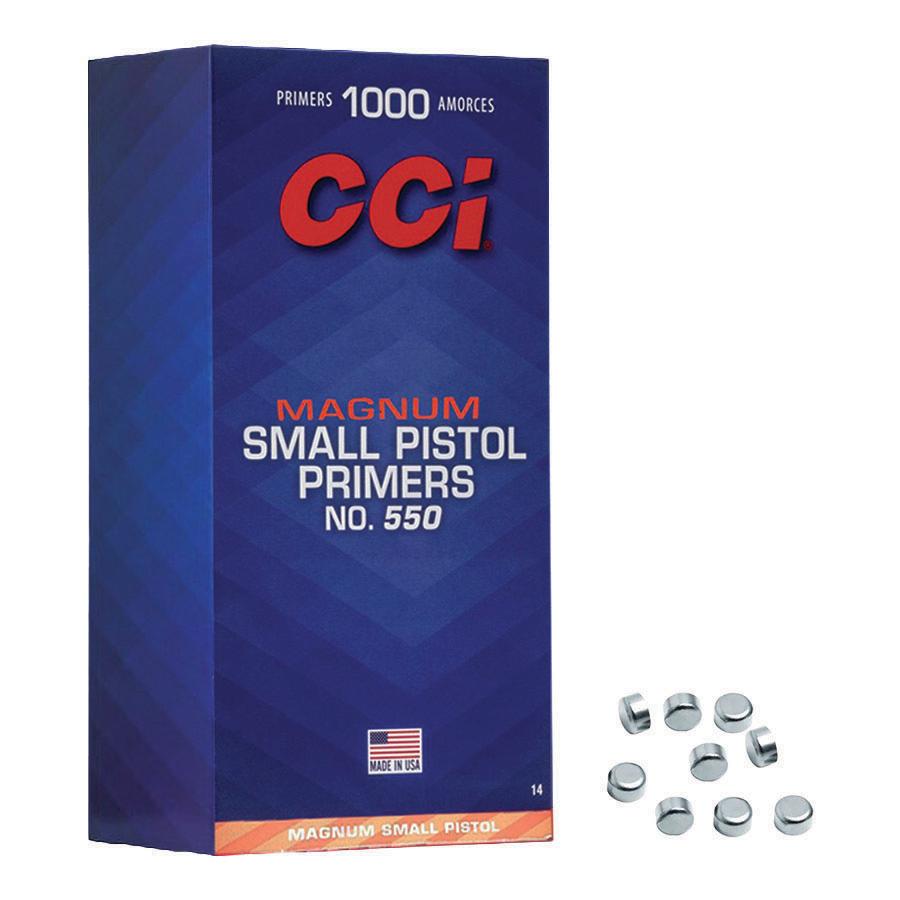 CCI Standard Primers #550 Magnum Small Pistol 1000/ct Picture of Cci CCI #550 MAG SMALL PISTOL PRIMER 1000CT