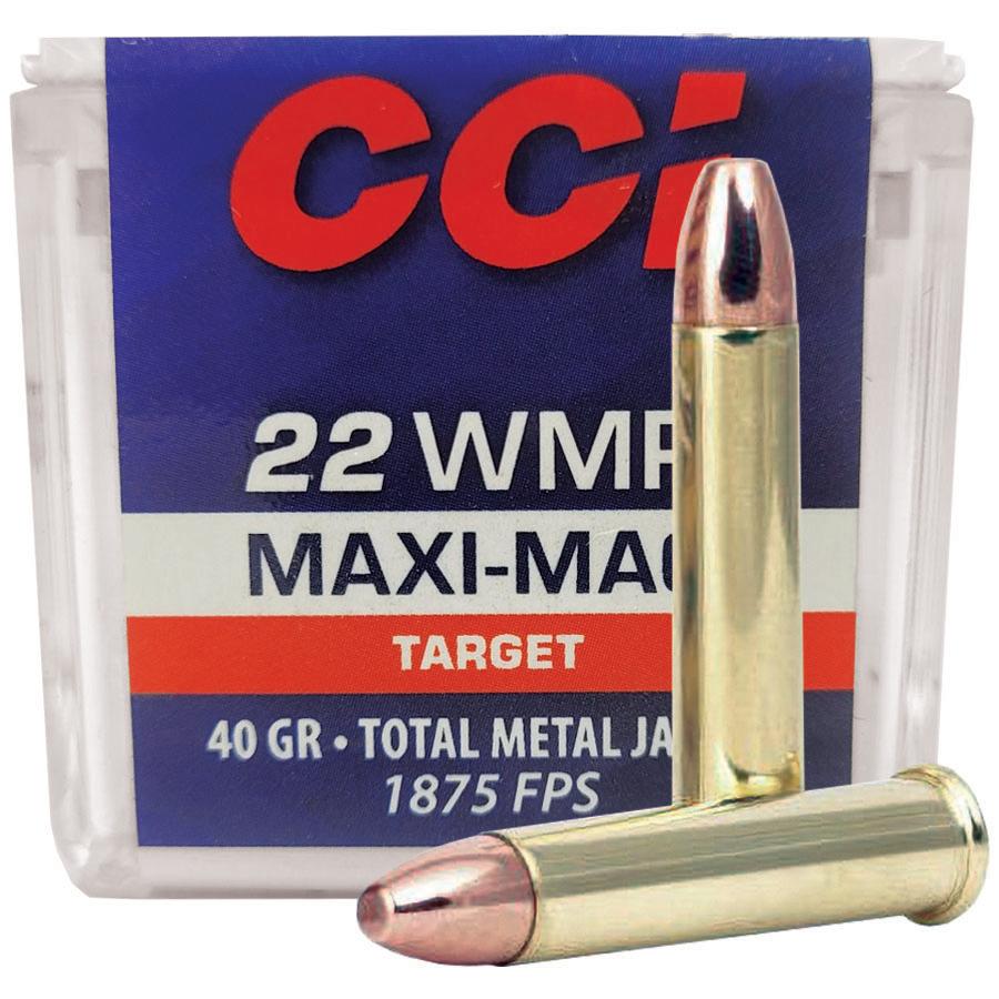 CCI  Maxi-Mag Rimfire Ammunition .22 WMR 40 gr. TMJ 1875 fps 50/ct Picture of Cci CCI WMR MAXI MAG 40GR TMJ AMMO 50RD