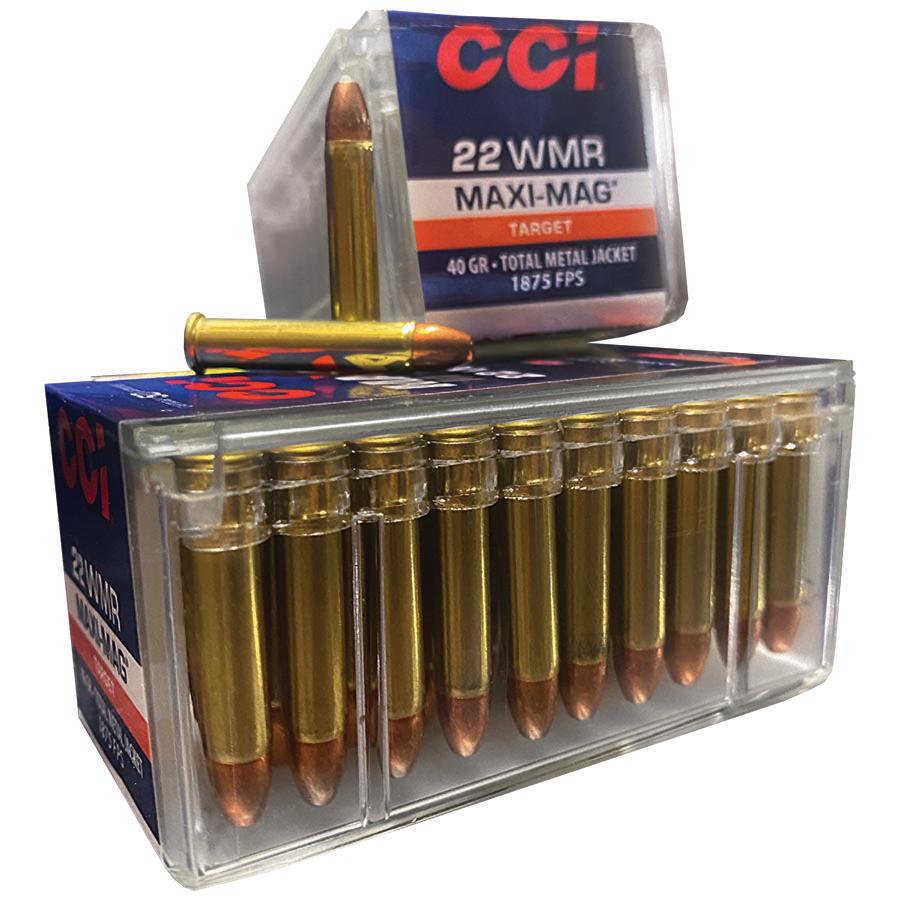 CCI  Maxi-Mag Rimfire Ammunition .22 WMR 40 gr. TMJ 1875 fps 50/ct Picture of Cci CCI WMR MAXI MAG 40GR TMJ AMMO 50RD