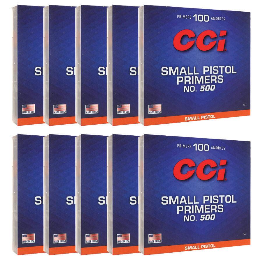 CCI Standard Primers #500 Small Pistol 1000/ct Picture of Cci CCI #500 STD SMALL PISTOL PRIMER 1000CT