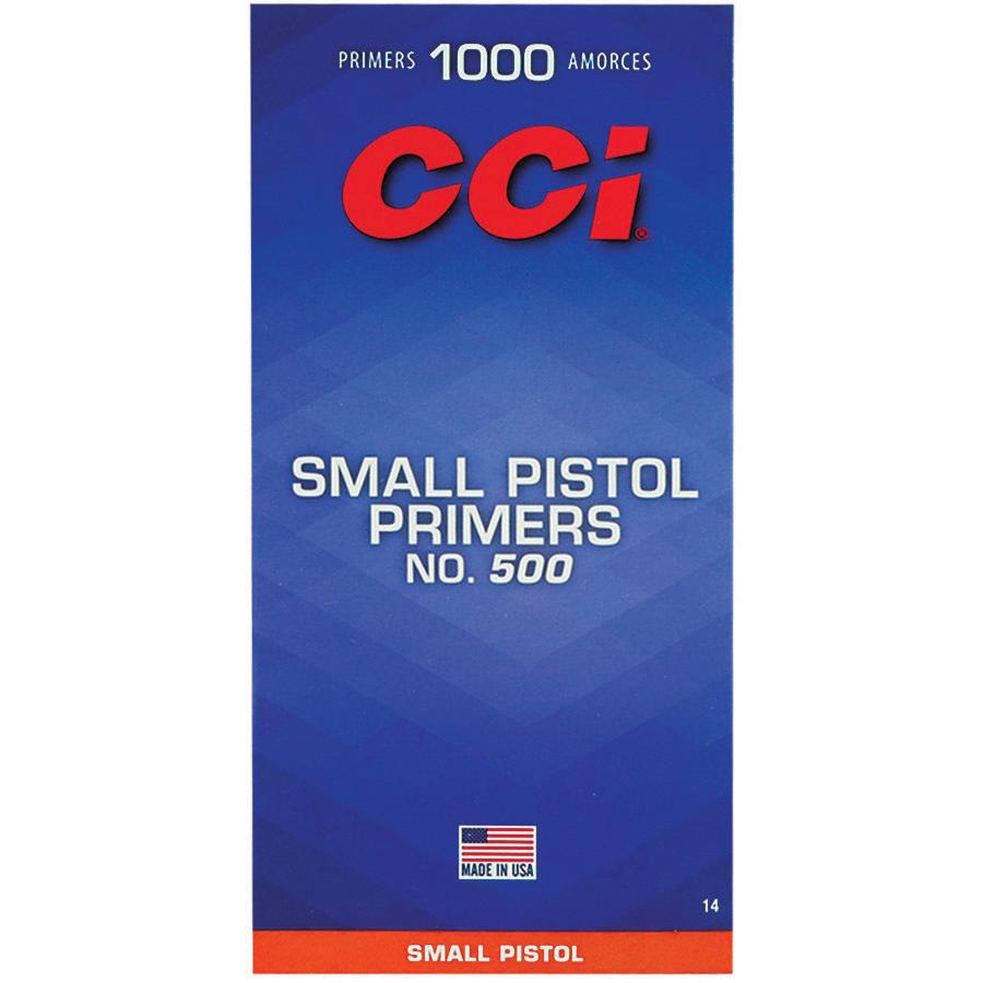 CCI Standard Primers #500 Small Pistol 1000/ct Picture of Cci CCI #500 STD SMALL PISTOL PRIMER 1000CT