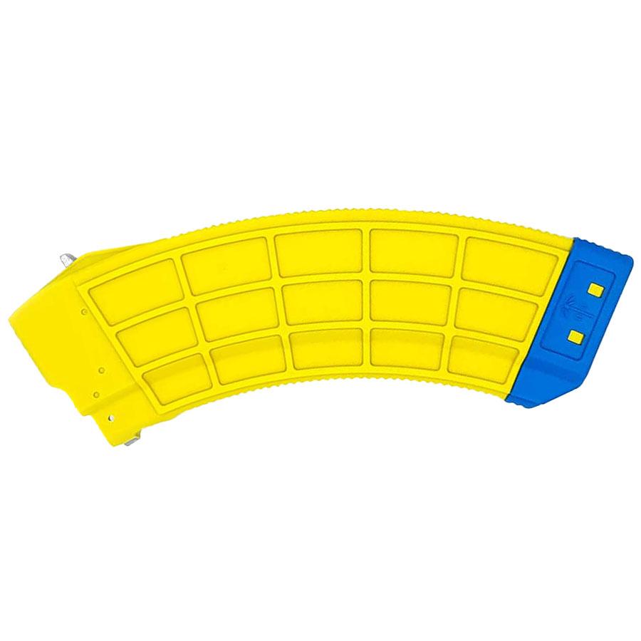 Century Arms US Palm AK30 Banana Special Edition Rifle Magazine Banana Yellow 7.62x39 Soviet AK-47 30/rd Picture of Century Arms US PALM AK30 BANANA MAG LTD ED. W/ STEEL LATCH AND CAGE W/ PATCH