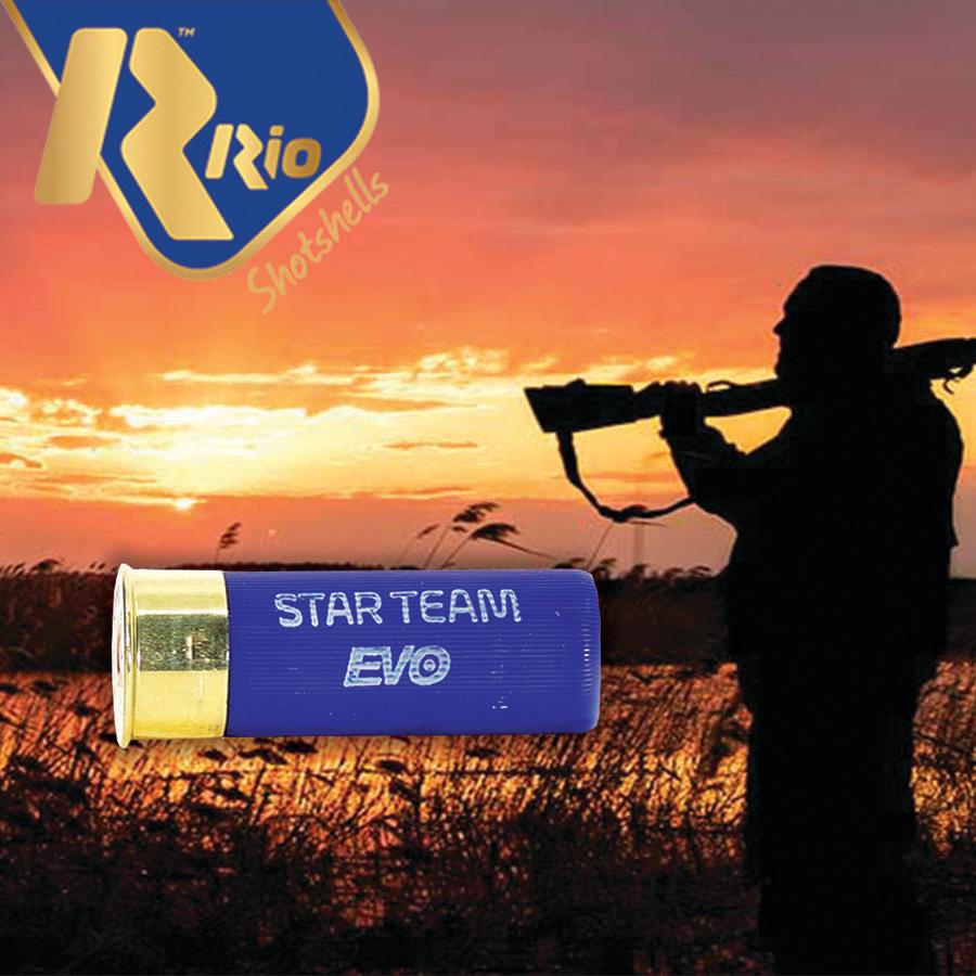 Rio Star Team Evo 28 HV Shotshells 12 ga 2-3/4" 1 oz 1315 fps #7.5 25/ct Picture of Rio Outdoors Corp Star Team EVO 28 HV 12ga 2-3/4" 1315fps 1oz #7.5