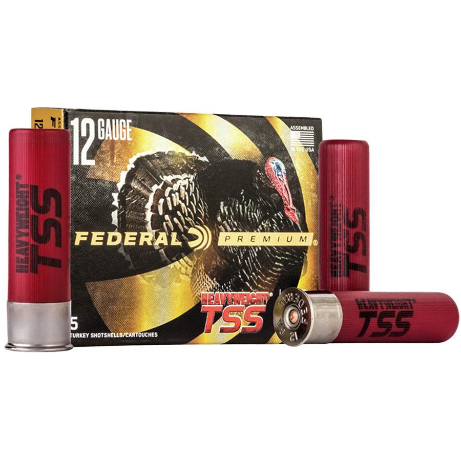 Federal Heavyweight TSS 12ga 3.5" 2-1/4oz 1200 fps #7 5/ct Picture of Federal Cartridge Co. FEDERAL PREMIUM TURKEY HEAVYWEIGHT TSS 12GA 3-1/2" 2-1/4 OZ 7 AMMO 5RD