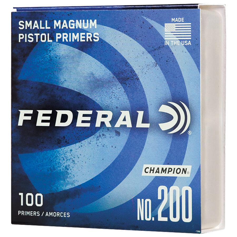 Federal Premium Champion Centerfire Primers Mag Small Pistol 1000/ct Picture of Federal Cartridge Co. FEDERAL CHAMPION CENTERFIRE SMALL MAGNUM PISTOL PRIMER 1000CT