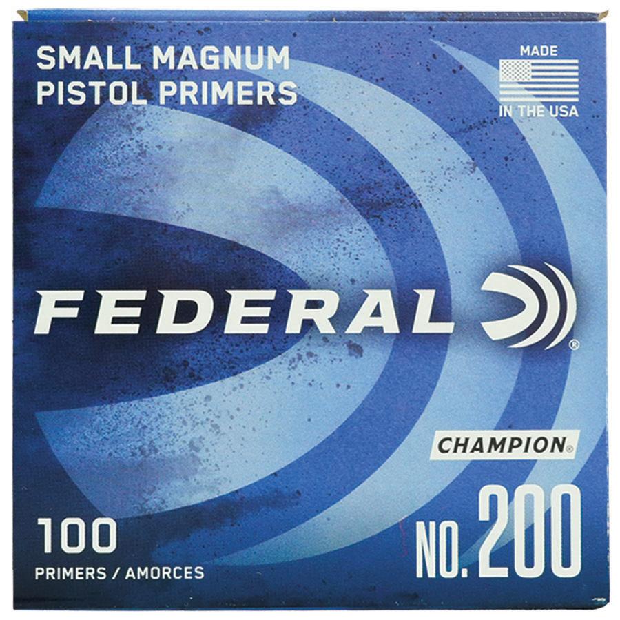 Federal Premium Champion Centerfire Primers Mag Small Pistol 1000/ct Picture of Federal Cartridge Co. FEDERAL CHAMPION CENTERFIRE SMALL MAGNUM PISTOL PRIMER 1000CT