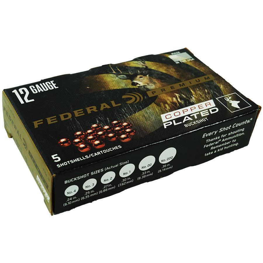 Federal Premium Vital-Shok 1 Buckshot 12 ga 2-3/4" Max 16 Pellets Ammo 5/ct Picture of Federal Cartridge Co. FEDERAL PREMIUM VITAL-SHOK 1 BUCKSHOT 12GA 2-3/4" MAX 16 PELLETS AMMO 5RD