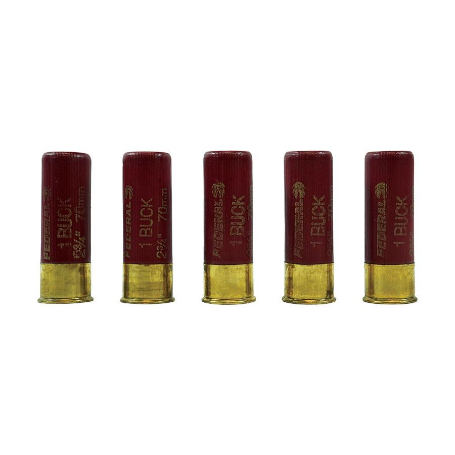 Federal Premium Vital-Shok 1 Buckshot 12 ga 2-3/4" Max 16 Pellets Ammo 5/ct Picture of Federal Cartridge Co. FEDERAL PREMIUM VITAL-SHOK 1 BUCKSHOT 12GA 2-3/4" MAX 16 PELLETS AMMO 5RD
