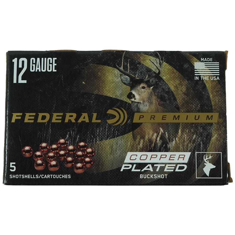 Federal Premium Vital-Shok 1 Buckshot 12 ga 2-3/4" Max 16 Pellets Ammo 5/ct Picture of Federal Cartridge Co. FEDERAL PREMIUM VITAL-SHOK 1 BUCKSHOT 12GA 2-3/4" MAX 16 PELLETS AMMO 5RD