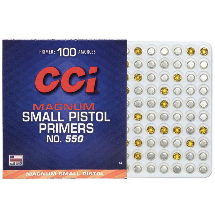CCI Standard Primers #550 Magnum Small Pistol 1000/ct Picture of Cci CCI #550 MAG SMALL PISTOL PRIMER 1000CT
