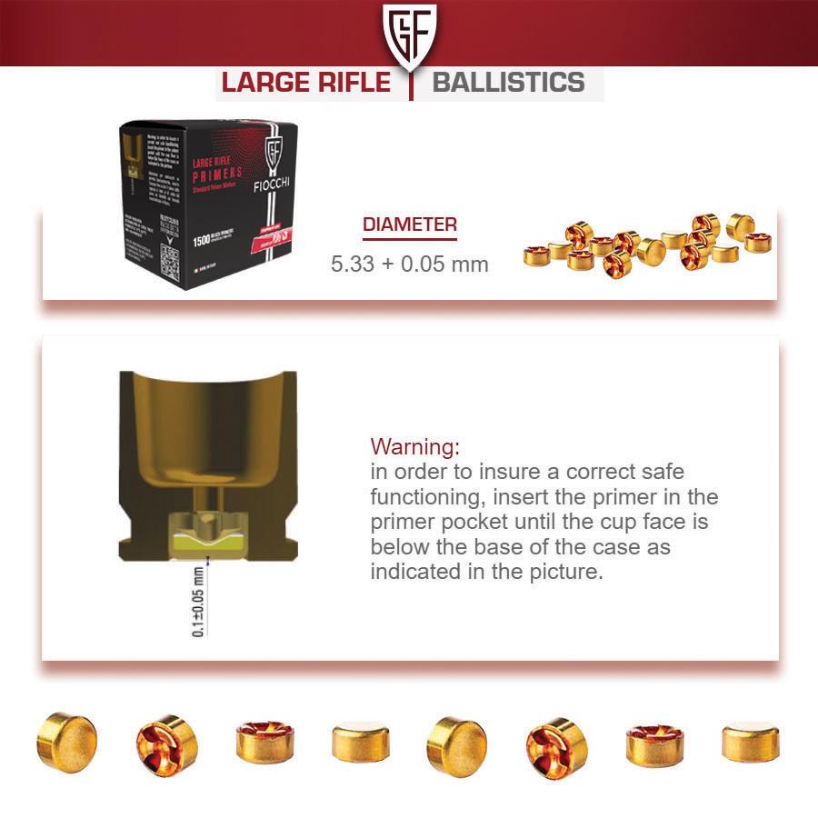 Fiocchi Large Rifle Primers - 1500/ct Picture of Fiocchi Ammunition Fiocchi Large Rifle Primers 1500 per Box