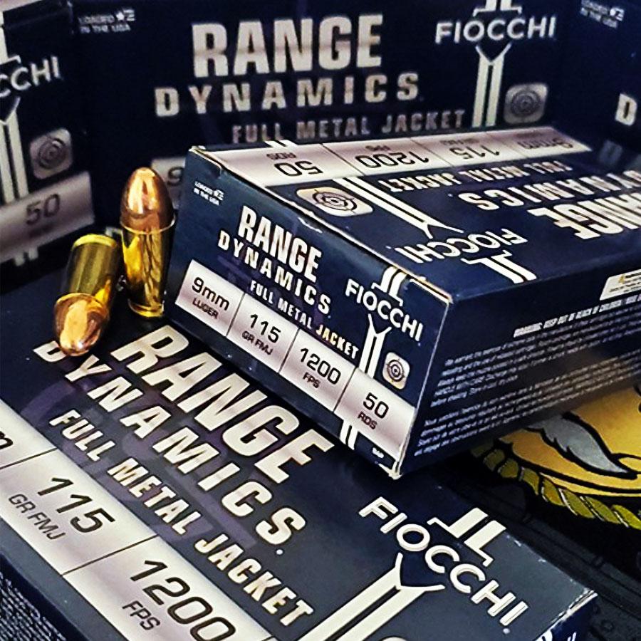 Fiocchi Range Dynamics Ammunition 9mm Luger 115gr FMJ 1200 fps 50/ct Picture of Fiocchi Ammunition FIOCCHI 9MM LUGER 115GR FMJ 50RD