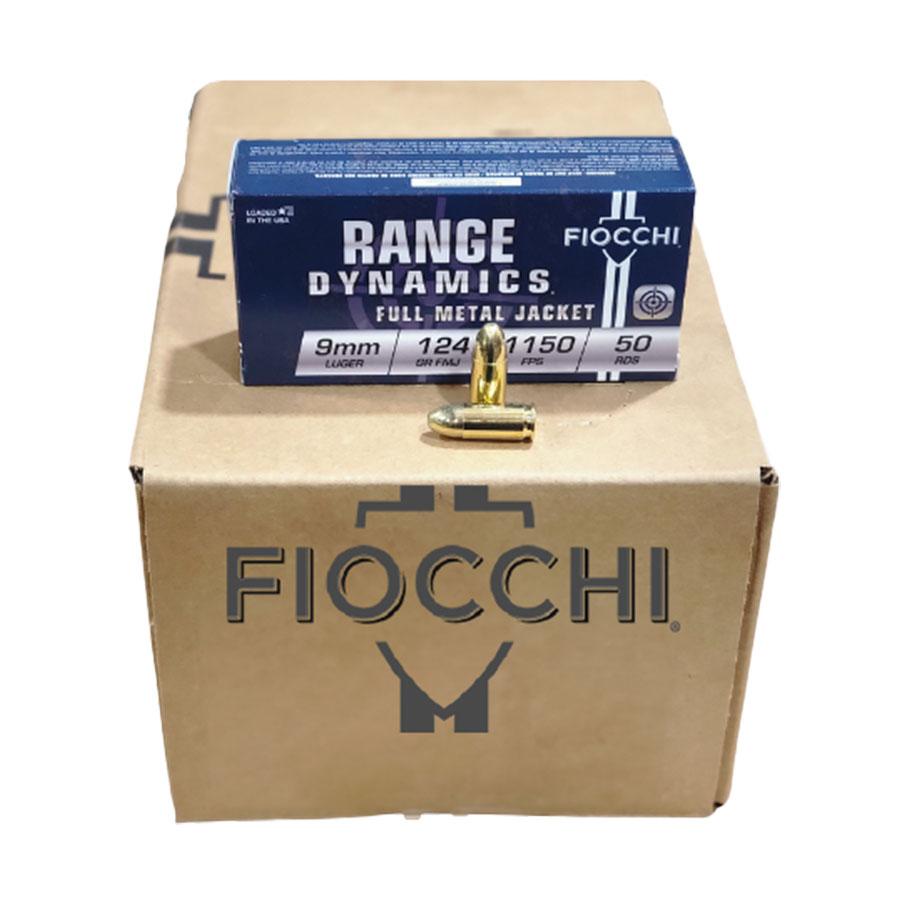Fiocchi Range Dynamics Ammunition 9mm Luger 115gr FMJ 1200 fps 50/ct Picture of Fiocchi Ammunition FIOCCHI 9MM LUGER 115GR FMJ 50RD