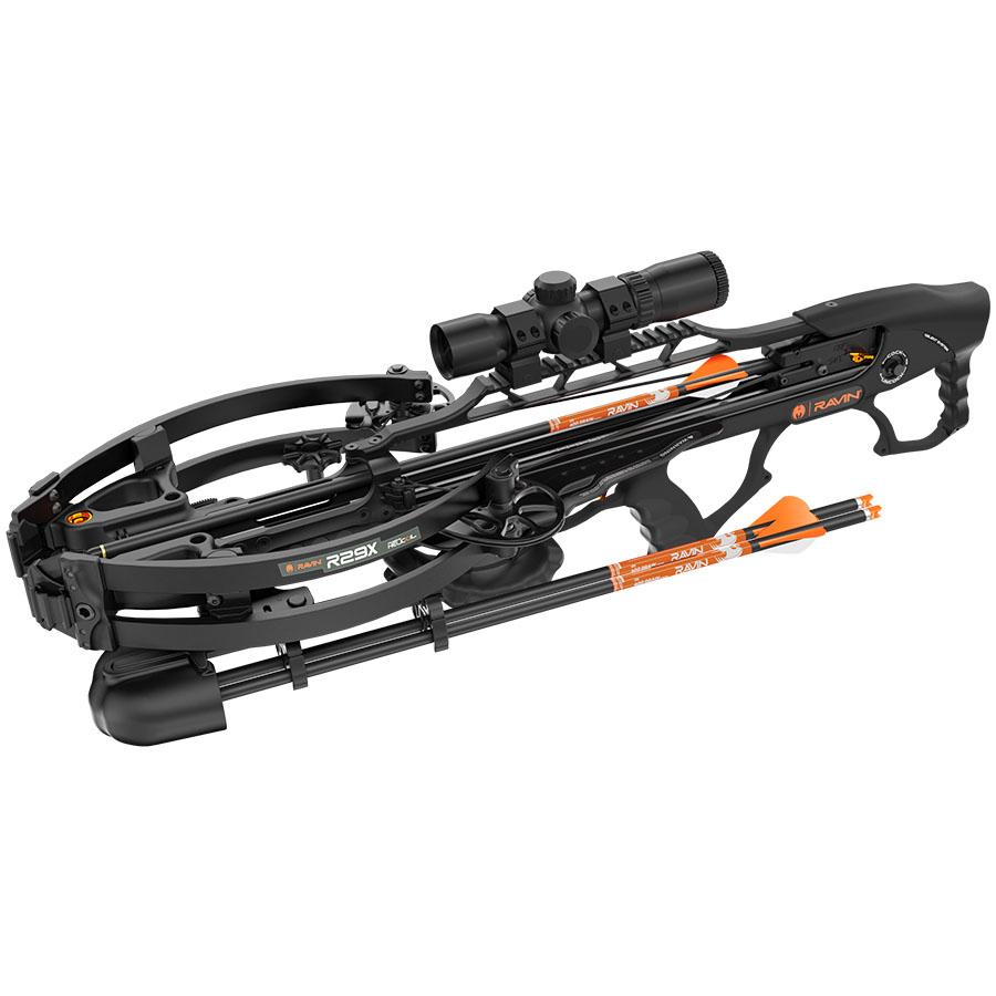 Ravin R29X Crossbow Package with Illum Scope & Arrows Draw Handle Black Picture of Ravin Crossbows Ravin R29X Black