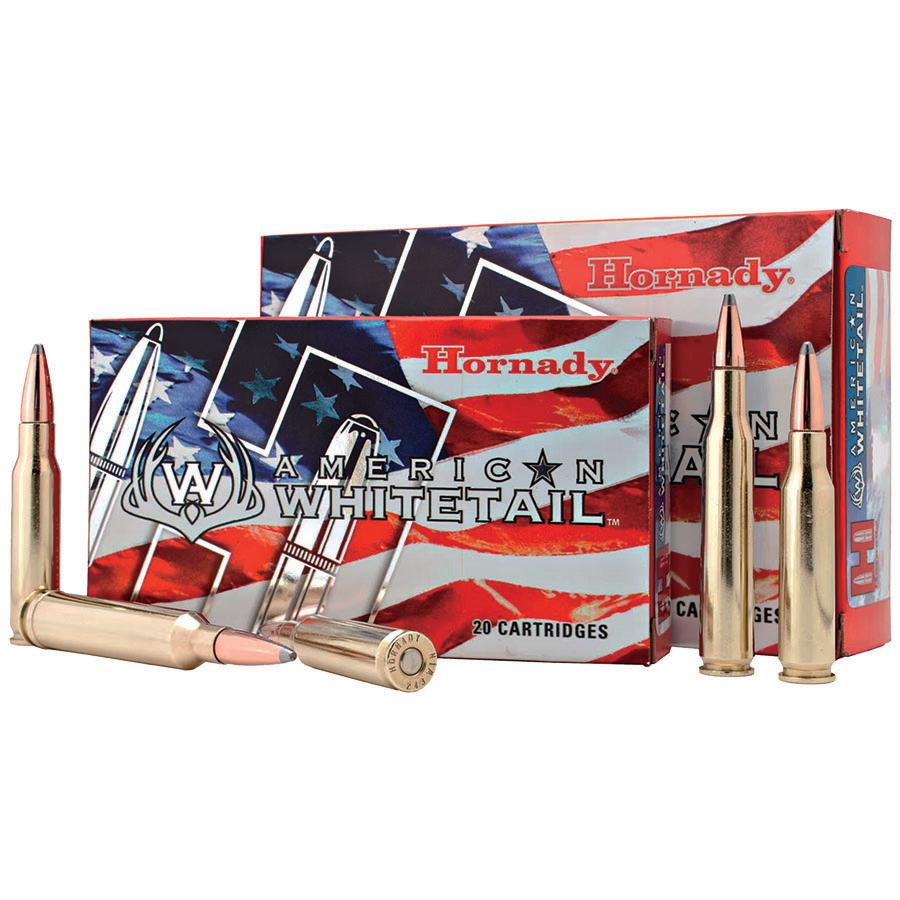 Hornady American Whitetail Rifle Ammunition 6.5 Creedmoor 129 gr. SP 2820 fps 20/ct Picture of Hornady Mfg AMMO AMERICAN WHITETAIL 6.5 CREEDMOOR 129GR INTERLOCK 20RD