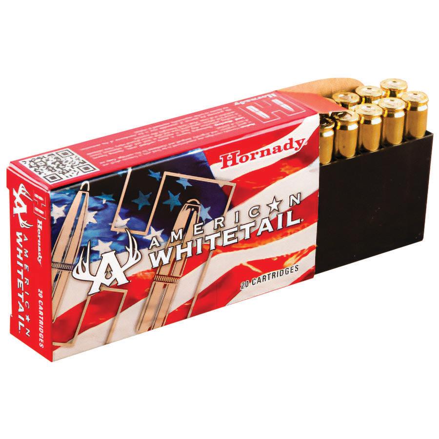 Hornady American Whitetail Rifle Ammunition 6.5 Creedmoor 129 gr. SP 2820 fps 20/ct Picture of Hornady Mfg AMMO AMERICAN WHITETAIL 6.5 CREEDMOOR 129GR INTERLOCK 20RD