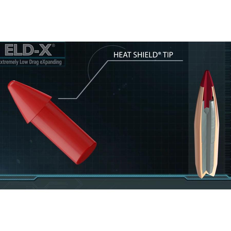 Hornady ELD-X Bullets with Heat Shield Tip .30 cal .308" 212 gr 100/ct Picture of Hornady Mfg 30 CAL .308 212 GR ELD-X