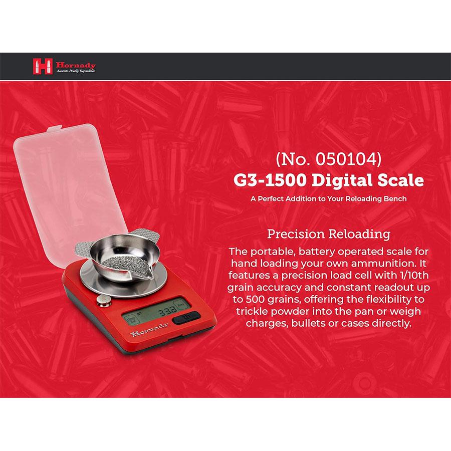 Hornady G3-1500 Digital Scale Picture of Hornady Reloading HORNADY G3 1500 DIGITAL SCALE
