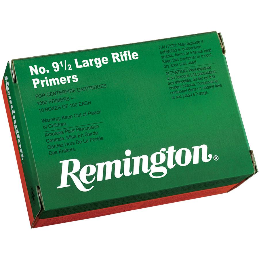 Remington Centerfire Primers-9-1/2 Large Rifle 1000/ct Picture of Remington Bulk Components REMINGTON PRIMER 9-1/2 LARGE RIFLE 1000/CT