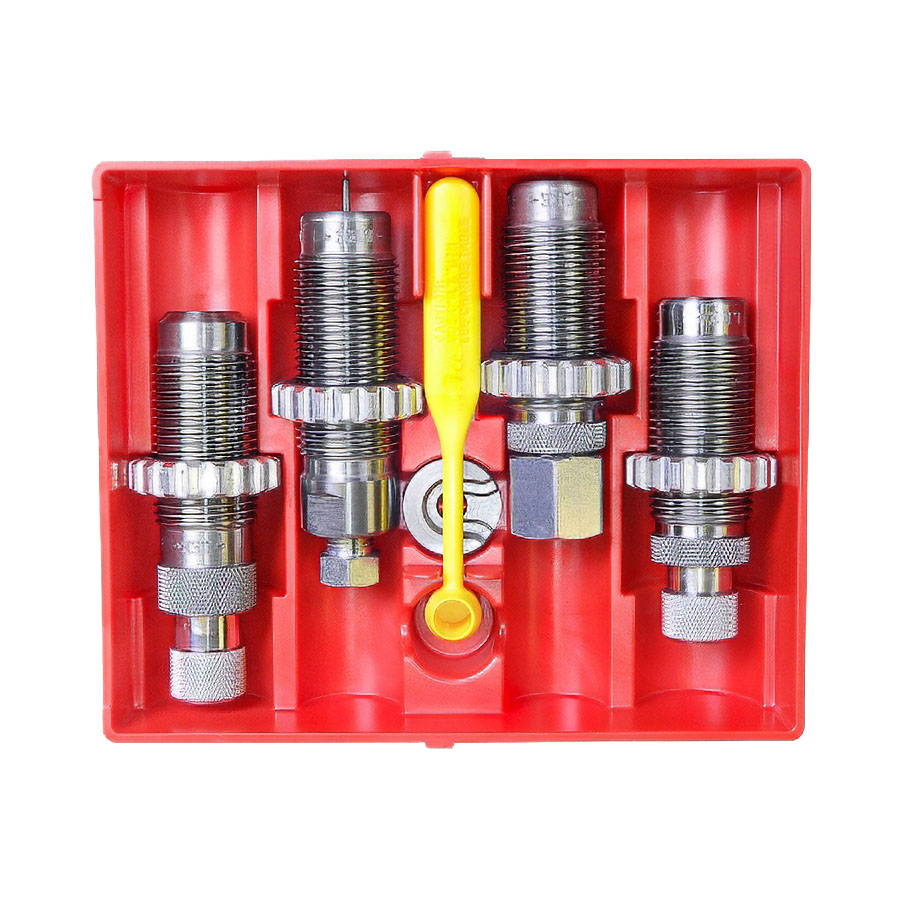 Lee Carbide Deluxe Pistol 4-Die Set .38 Spl /.357 Mag Picture of Lee Precision LEE 4 DIE SET 38/357 CARBIDE