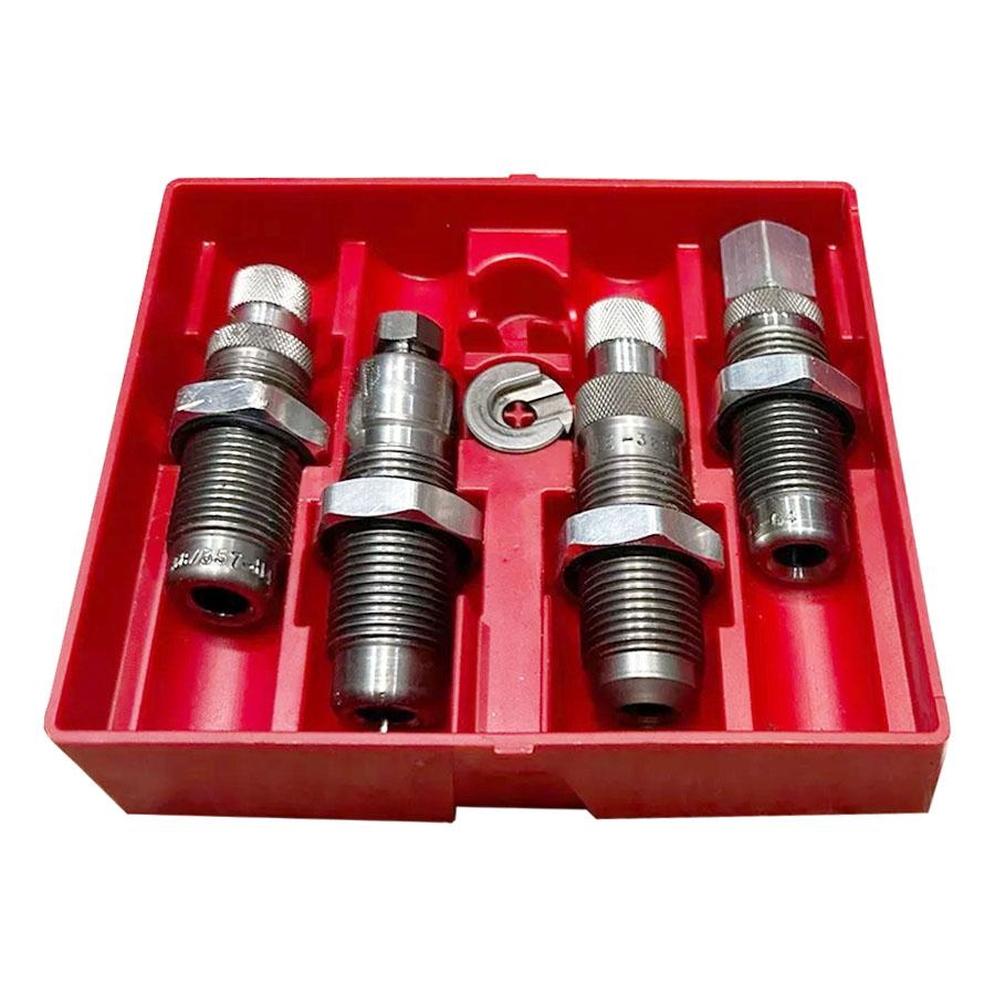 Lee Carbide Deluxe Pistol 4-Die Set .38 Spl /.357 Mag Picture of Lee Precision LEE 4 DIE SET 38/357 CARBIDE